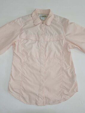 ExOfficio Women's Insect Shield Snap Button Shirt Size XS Light Pink 100% Nylon